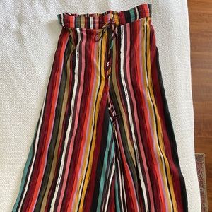 Free People striped wide leg
